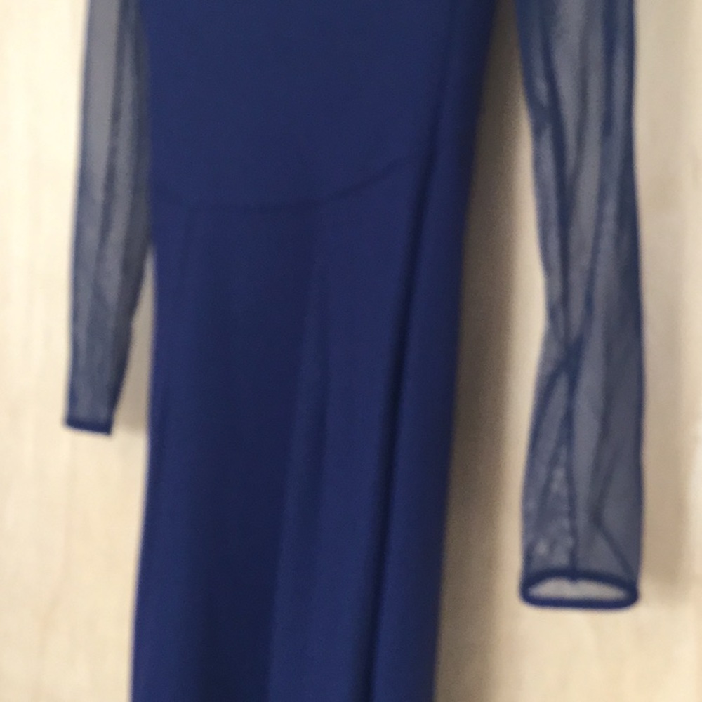 Chiara Boni Mesh Boat-Neck Long-Sleeve Gown - Picture 4 of 8